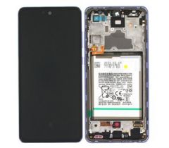 Genuine Samsung Galaxy A72 4G (A725F) Complete lcd in Awesome Violet display with frame and battery - Part no: GH82-25542C