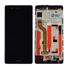 Huawei P9 LCD Screen & Digitizer With Frame Black OEM - 400062