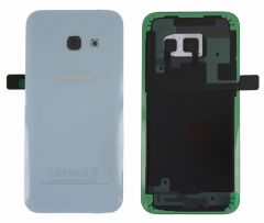Genuine Samsung Galaxy A3 2017 A320 Blue Glass Rear Battery Cover - GH82-13636C
