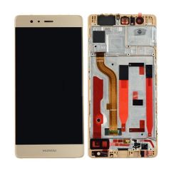 Huawei P9 LCD Screen & Digitizer With Frame Gold OEM - 400060