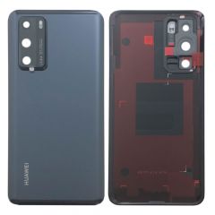 Official Huawei P40 Black Battery Cover with Adhesive - 02353MBJ