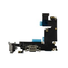 iPhone 6 Plus Dock Charging Port Headphone Jack And Microphone Flex Black (Dark Grey) OEM - 5501200754329