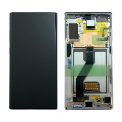 Official Samsung Galaxy Note 10+ SM-N975 Aura Glow / Silver LCD Screen & Digitizer - GH82-20838C/GH82-20900c	