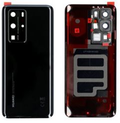 Official Huawei P40 PRO Black Battery Cover with Adhesive - 02353MEL