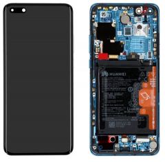 Genuine Huawei P40 Pro Blue LCD Display / Screen + Touch + Battery Assembly - Part no: 02353PJJ