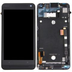 HTC One M7 LCD Display Touch Screen Digitizer Black With Frame OEM - 3260800433