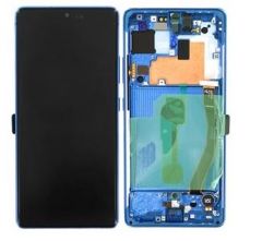 Genuine Samsung S10 Lite (SM-G770F) Blue Complete lcd and touchpad with frame - Part no: GH82-21672C