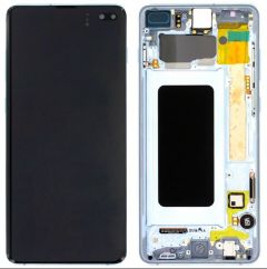 Genuine Samsung Galaxy S10 Plus (G975F) Prism Blue Complete lcd with frame - Part no:GH82-18849C