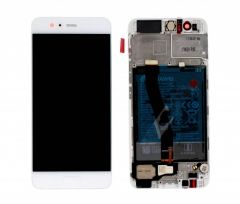 Genuine Huawei P10 Silver\ Silver LCD Screen & Digitizer with Battery 3200mAh - 02351GVS
