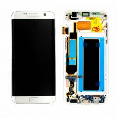 Genuine Samsung Galaxy S7 Edge G935 Silver LCD Screen & Digitizer Complete - GH97-18533B