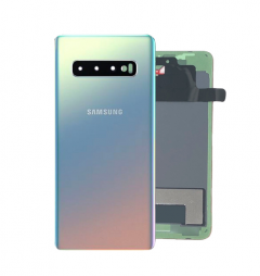 Official Samsung Galaxy S10 G973 - Replacement Silver Battery Cover (No Adhesive) - GH82-18378G
