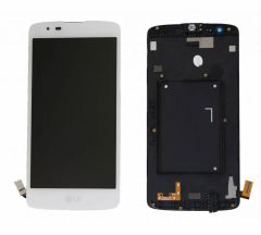 LG K8 (K350N) LCD White With Frame OEM - 