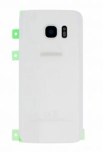 Genuine Samsung Galaxy S7 G930 White Battery Cover & Adhesive - GH82-11384D