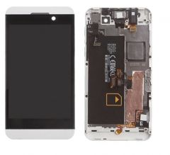 Blackberry Z10 LCD White With Frame OEM - 5514000612361