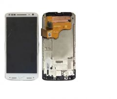 Motorola Moto X Force LCD White With Frame OEM - 5507002234226